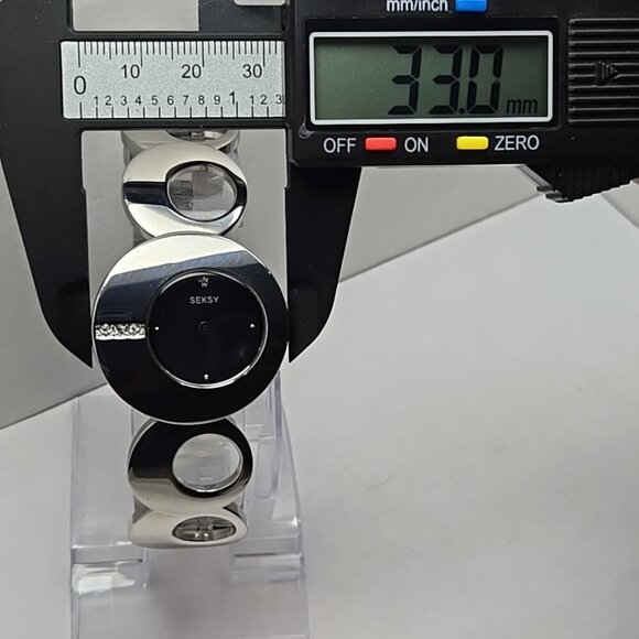 Womens Sekonda Seksy Silver Tone Crystals  4798S BKT Watch New Battery Art Deco - Picture 5 of 11